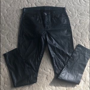 7FOR ALL MANKIND FAUX LEATHER JEANS